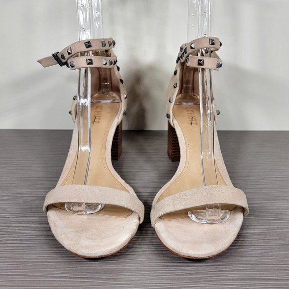 Schutz Studded Block Heel Sandals, Womens Size 11 - Picture 2 of 11